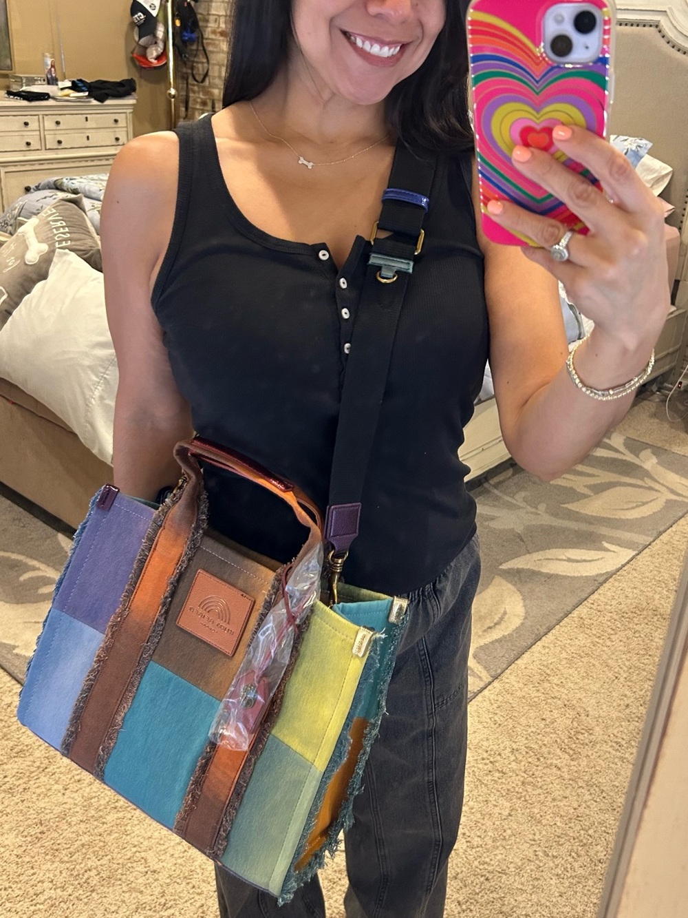 Kurt Geiger Denim MultiColor Tote-NWT - Picture 14 of 14